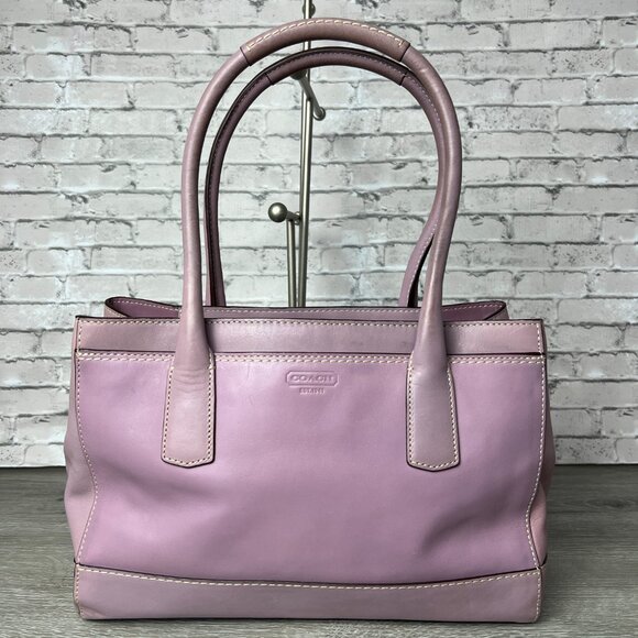Vintage Y2k Coach Madeline Lilac Handbag Shoulder Bag 2482 - Picture 2 of 6